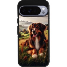 Google Pixel 10 Pro XL Case Hülle - Silikon schwarz Hund Land Schweiz