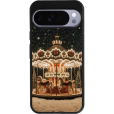 Coque Google Pixel 10 Pro XL - Silicone rigide noir Christmas 25 Carousel