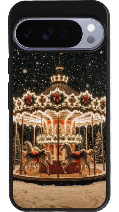 Google Pixel 10 Pro XL Case Hülle - Silikon schwarz Christmas 25 Carousel