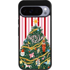 Google Pixel 10 Pro XL Case Hülle - Silikon schwarz Christmas 25 Happy Holiday