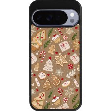 Coque Google Pixel 10 Pro XL - Silicone rigide noir Christmas 25 Pattern Ginger Cookie