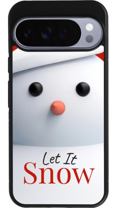 Google Pixel 10 Pro XL Case Hülle - Silikon schwarz Christmas 25 Xmas Snowman