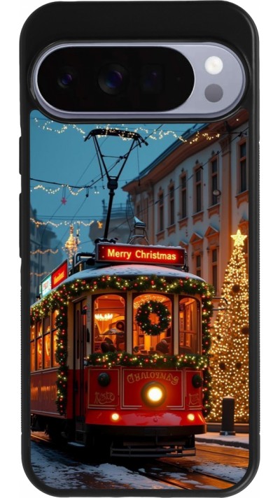 Google Pixel 10 Pro XL Case Hülle - Silikon schwarz Christmas 25 Xmas Train