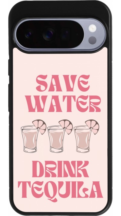 Google Pixel 10 Pro XL Case Hülle - Silikon schwarz Cocktail Save Water Drink Tequila