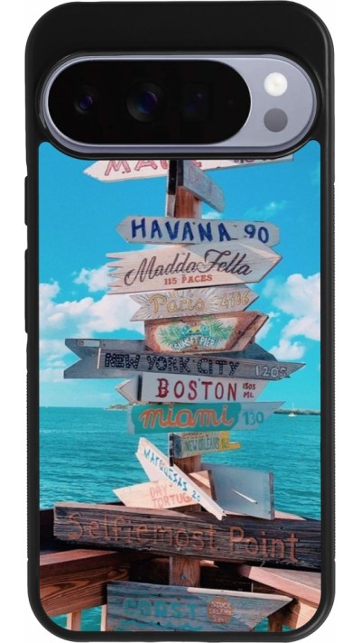 Google Pixel 10 Pro XL Case Hülle - Silikon schwarz Cool Cities Directions