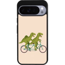 Google Pixel 10 Pro XL Case Hülle - Silikon schwarz Dinosaurs on bikes 2026