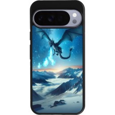 Google Pixel 10 Pro XL Case Hülle - Silikon schwarz Drache nächtliche Berg