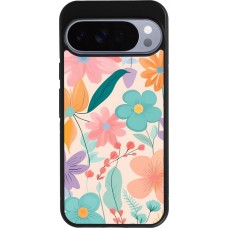 Google Pixel 10 Pro XL Case Hülle - Silikon schwarz Easter 2024 spring flowers