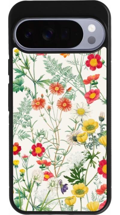 Google Pixel 10 Pro XL Case Hülle - Silikon schwarz Flora Botanical Wildlife