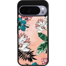 Google Pixel 10 Pro XL Case Hülle - Silikon schwarz Flowers Artprint