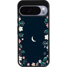 Google Pixel 10 Pro XL Case Hülle - Silikon schwarz Flowers space
