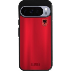 Coque Google Pixel 10 Pro XL - Silicone rigide noir Maillot de football Albanie personnalisable