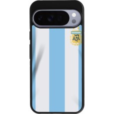 Coque Google Pixel 10 Pro XL - Silicone rigide noir Maillot de football Argentine 2022 personnalisable