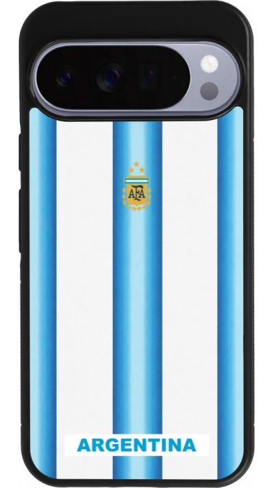 Google Pixel 10 Pro XL Case Hülle - Silikon schwarz Argentinien 2026 personalisierbares Fussballtrikot
