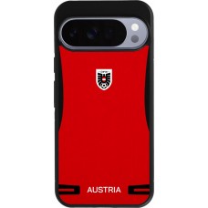Coque Google Pixel 10 Pro XL - Silicone rigide noir Maillot de football Autriche 2026 personnalisable