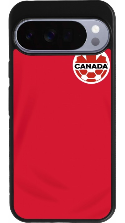 Google Pixel 10 Pro XL Case Hülle - Silikon schwarz Kanada 2022 personalisierbares Fussballtrikot