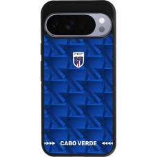 Coque Google Pixel 10 Pro XL - Silicone rigide noir Maillot de football Cap-Vert 2026 personnalisable