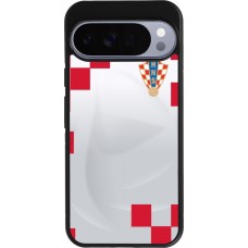 Google Pixel 10 Pro XL Case Hülle - Silikon schwarz Kroatien 2022 personalisierbares Fussballtrikot