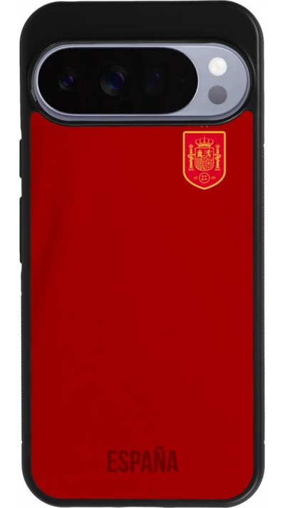 Coque Google Pixel 10 Pro XL - Silicone rigide noir Maillot de football Espagne 2022 personnalisable