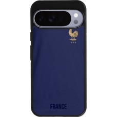 Coque Google Pixel 10 Pro XL - Silicone rigide noir Maillot de football France 2022 personnalisable