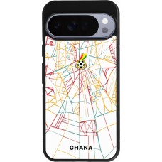 Google Pixel 10 Pro XL Case Hülle - Silikon schwarz Ghana 2026 personalisierbares Fussballtrikot