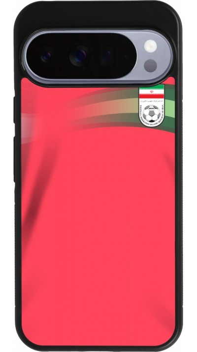 Coque Google Pixel 10 Pro XL - Silicone rigide noir Maillot de football Iran 2022 personnalisable