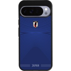 Coque Google Pixel 10 Pro XL - Silicone rigide noir Maillot de football Japon 2026 personnalisable