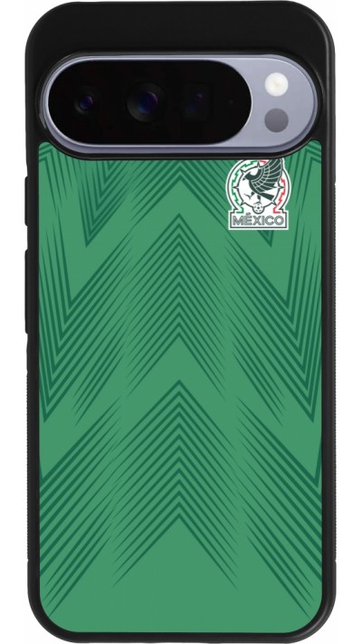 Coque Google Pixel 10 Pro XL - Silicone rigide noir Maillot de football Mexique 2022 personnalisable