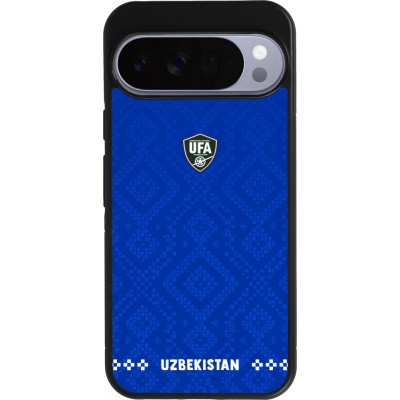 Google Pixel 10 Pro XL Case Hülle - Silikon schwarz Usbekistan 2026 personalisierbares Fussballtrikot
