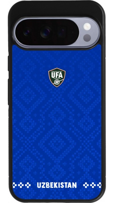 Google Pixel 10 Pro XL Case Hülle - Silikon schwarz Usbekistan 2026 personalisierbares Fussballtrikot