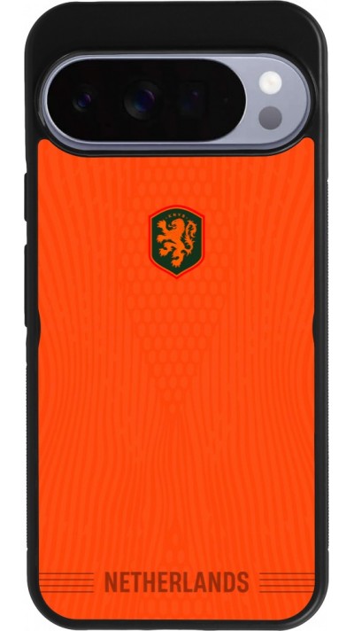 Google Pixel 10 Pro XL Case Hülle - Silikon schwarz Niederlande 2026 personalisierbares Fussballtrikot