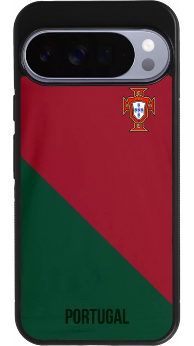 Coque Google Pixel 10 Pro XL - Silicone rigide noir Maillot de football Portugal 2022