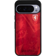 Coque Google Pixel 10 Pro XL - Silicone rigide noir Maillot de football République Tchèque personnalisable