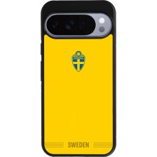 Google Pixel 10 Pro XL Case Hülle - Silikon schwarz Schweden 2026 personalisierbares Fussballtrikot