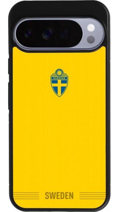 Google Pixel 10 Pro XL Case Hülle - Silikon schwarz Schweden 2026 personalisierbares Fussballtrikot