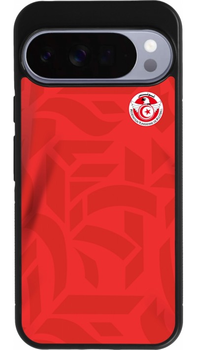 Coque Google Pixel 10 Pro XL - Silicone rigide noir Maillot de football Tunisie 2022 personnalisable