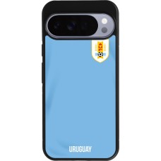 Coque Google Pixel 10 Pro XL - Silicone rigide noir Maillot de football Uruguay 2022 personnalisable