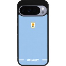 Coque Google Pixel 10 Pro XL - Silicone rigide noir Maillot de football Uruguay 2026 personnalisable