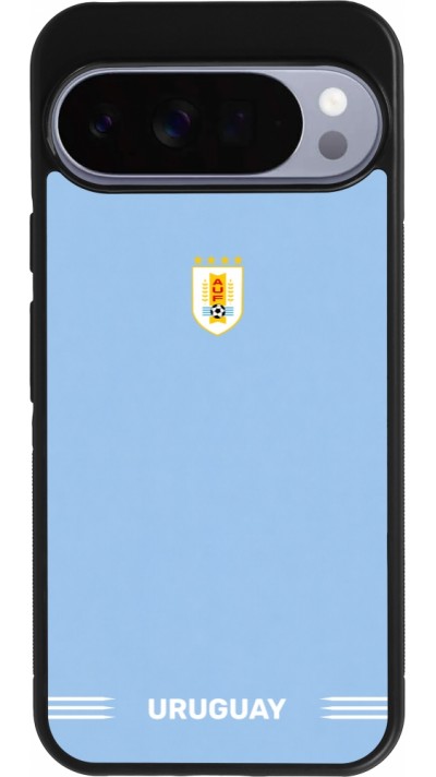 Google Pixel 10 Pro XL Case Hülle - Silikon schwarz Uruguay 2026 personalisierbares Fussballtrikot