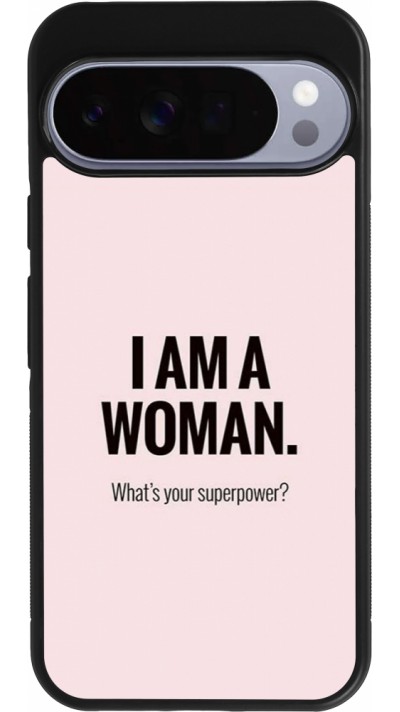 Google Pixel 10 Pro XL Case Hülle - Silikon schwarz I am a woman