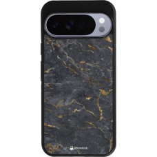 Google Pixel 10 Pro XL Case Hülle - Silikon schwarz Grey Gold Marble