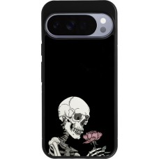 Google Pixel 10 Pro XL Case Hülle - Silikon schwarz Halloween 2023 rose and skeleton