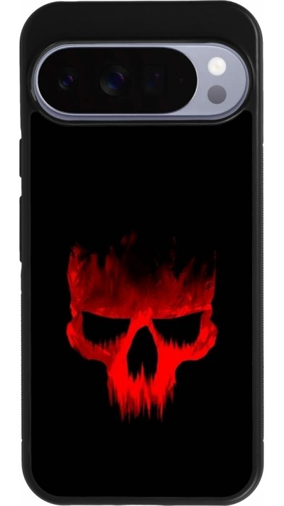 Google Pixel 10 Pro XL Case Hülle - Silikon schwarz Halloween 2023 scary skull