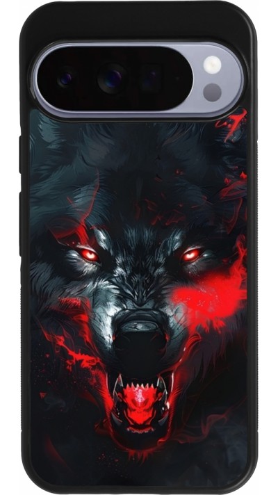 Google Pixel 10 Pro XL Case Hülle - Silikon schwarz Halloween 2024 mad werewolf