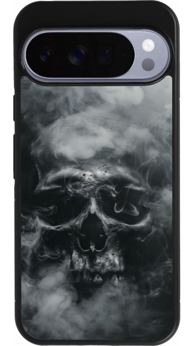 Google Pixel 10 Pro XL Case Hülle - Silikon schwarz Halloween 2024 smoky skull