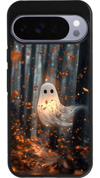 Google Pixel 10 Pro XL Case Hülle - Silikon schwarz Halloween 2025 Ghost in the forest