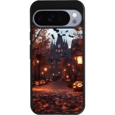 Google Pixel 10 Pro XL Case Hülle - Silikon schwarz Halloween 2025 Haunted house
