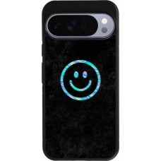 Google Pixel 10 Pro XL Case Hülle - Silikon schwarz Happy smiley irisirt