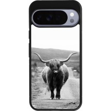 Google Pixel 10 Pro XL Case Hülle - Silikon schwarz Highland cattle