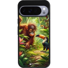 Google Pixel 10 Pro XL Case Hülle - Silikon schwarz Tropischer Dschungel Tayrona